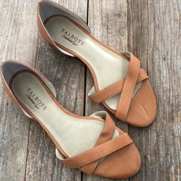 Talbots 100% genuine, leather tan sandal size 10 b - Picture 1 of 8